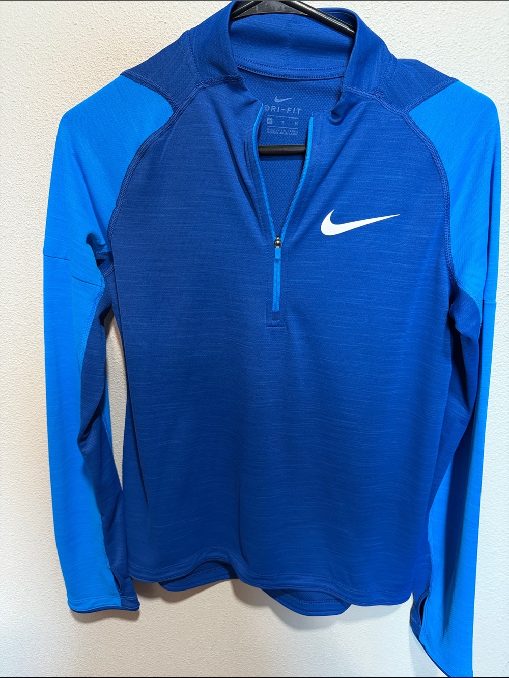 Nike Blue Two-Tone Half-Zip Athletic Pullover